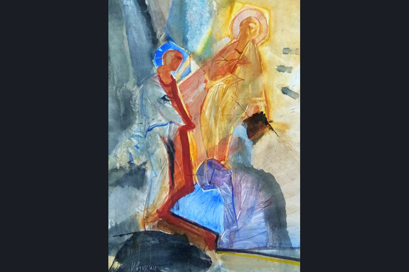 Бумага, акварель, белила, 85,4х60,4
