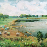 Холст, масло, 59х29